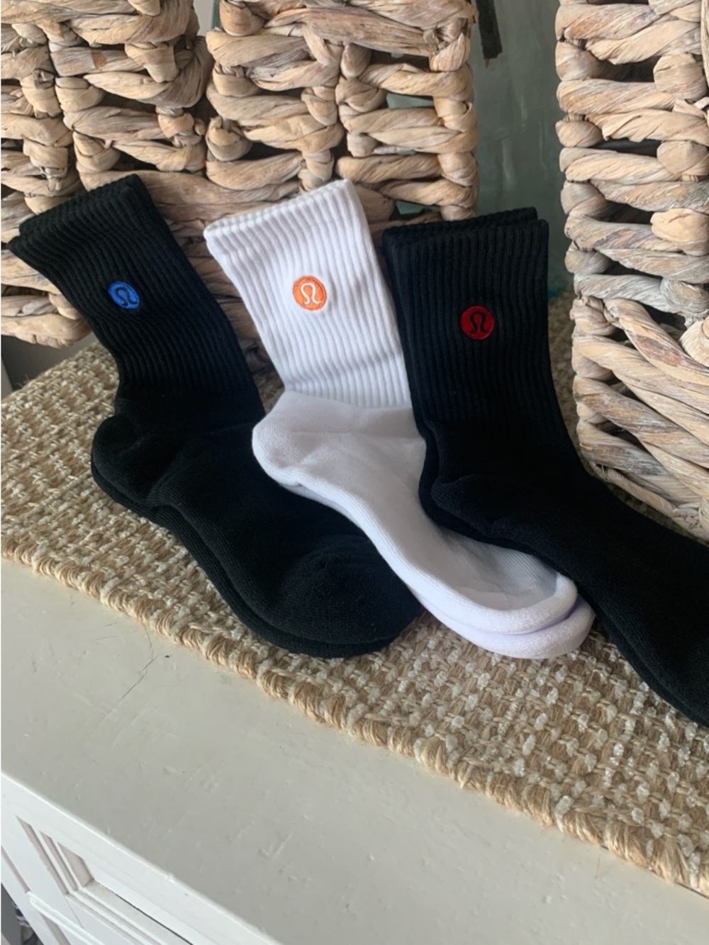 Brand New Lululemon athletica 3-Pack Logo Crew Socks L Unisex Authentic